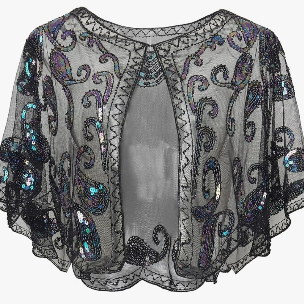 Black Sequins Wrap